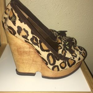 Leopard Wedges